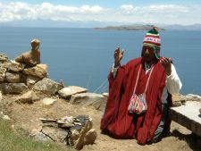 Kallawaya ceremony on Isla del Sol
